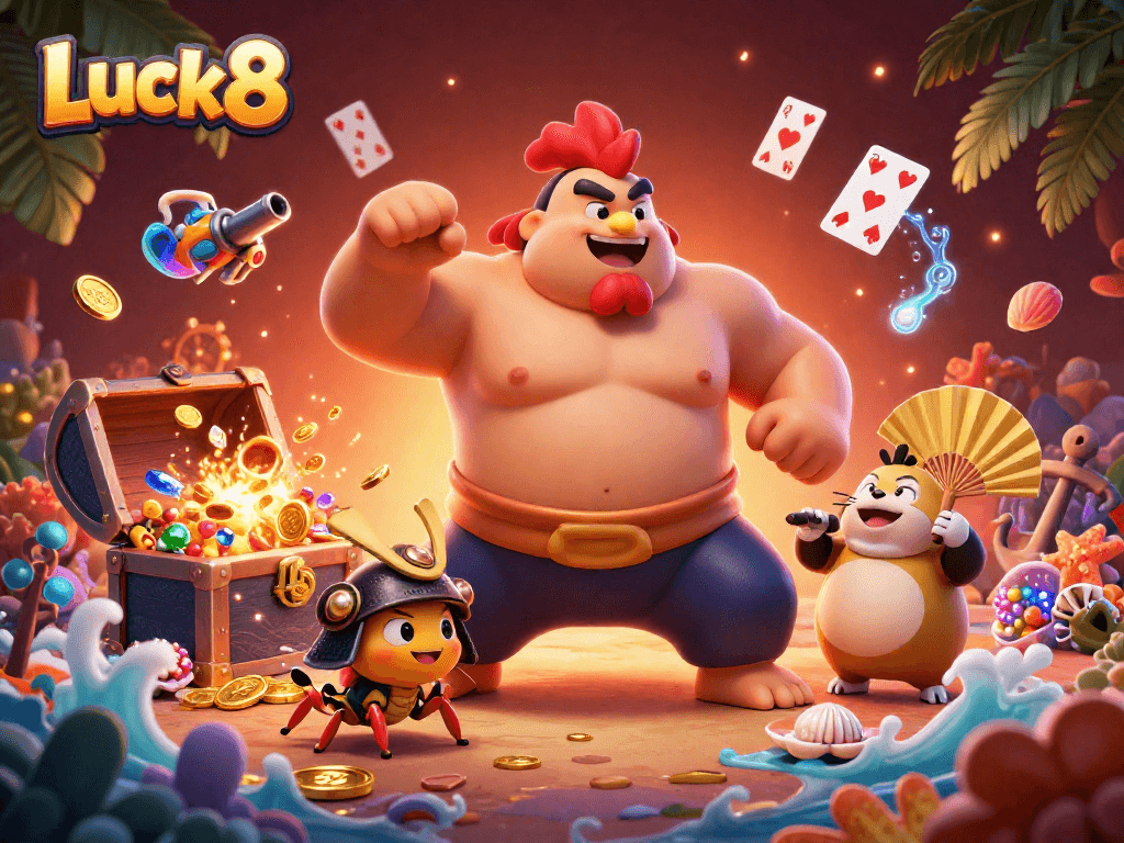 Engage with Luck8’s thrilling gaming adventure, featuring dynamic characters and explosive treasures.