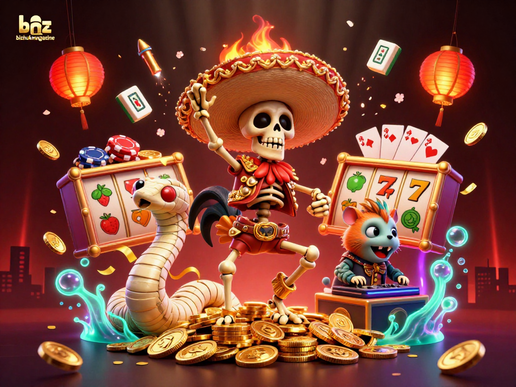 Experience vibrant casino action featuring bizhubmagazine's playful characters and thrilling game elements.