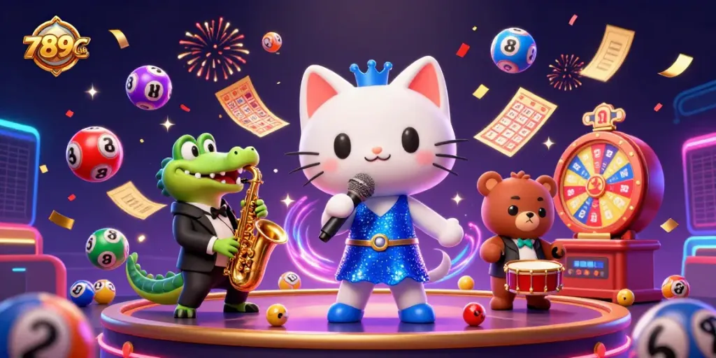 Experience the vibrant energy of 789CLUB with animated characters and dynamic casino elements
