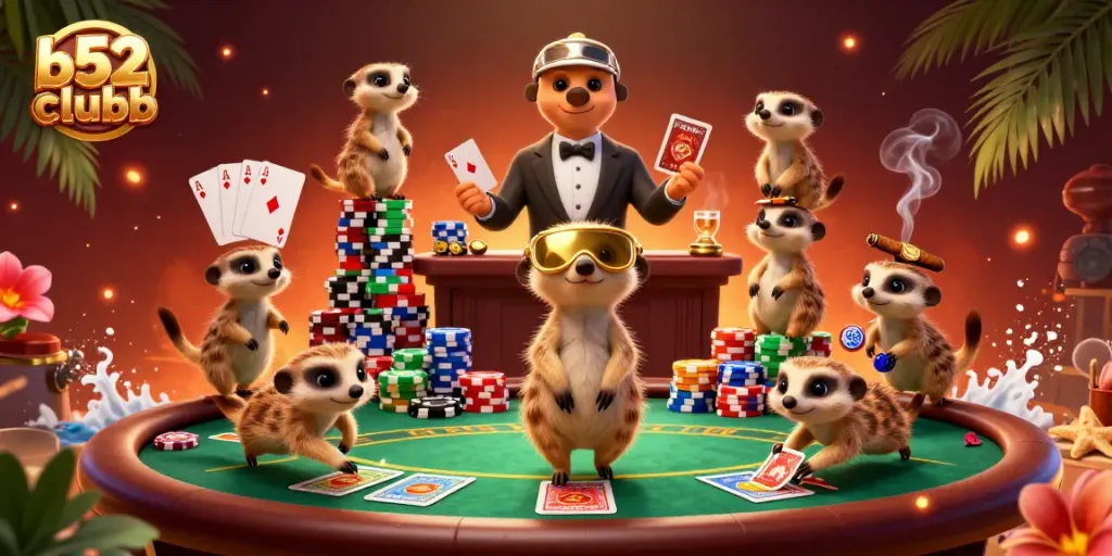 Experience thrilling gameplay at b52clubb with meerkats running an exciting casino operation.
