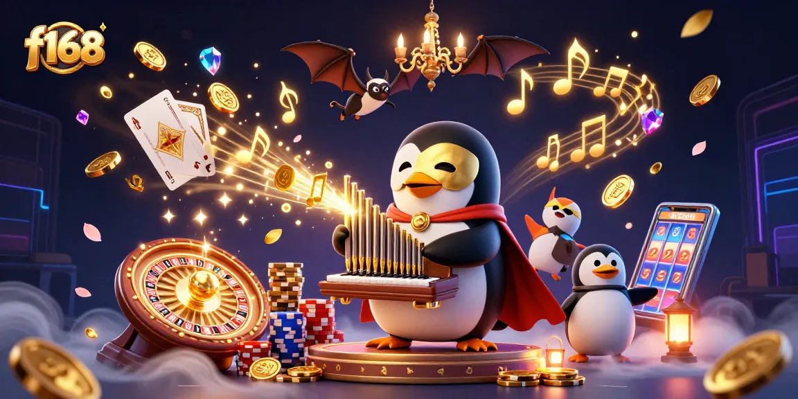Experience the thrill at f168 with vibrant casino elements and engaging characters.