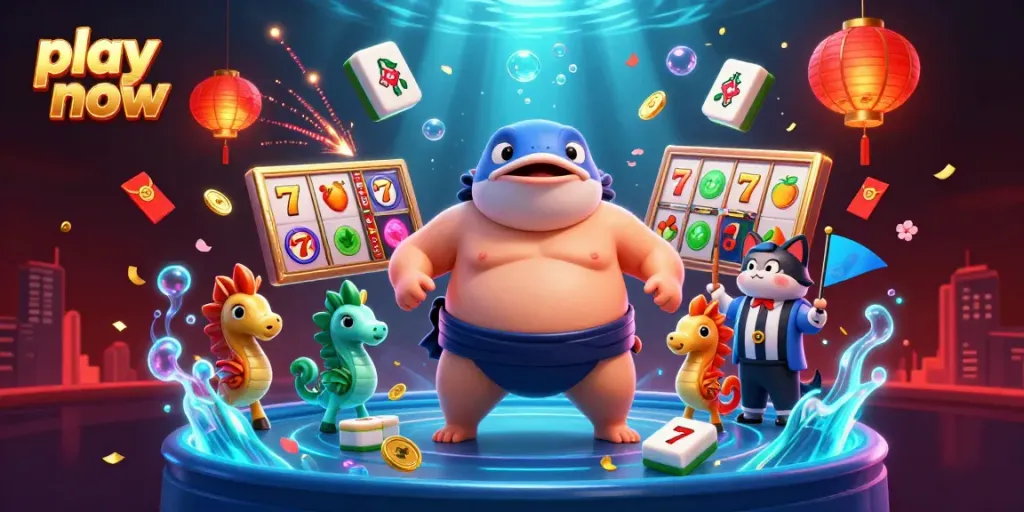 Play now to win with immersive slots and vibrant casino action in stunning underwater scene.