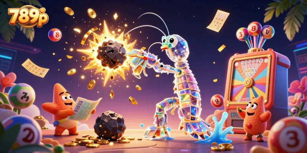 Engage in thrilling gaming adventures with 789p, featuring colorful lottery elements and energetic 3D characters.
