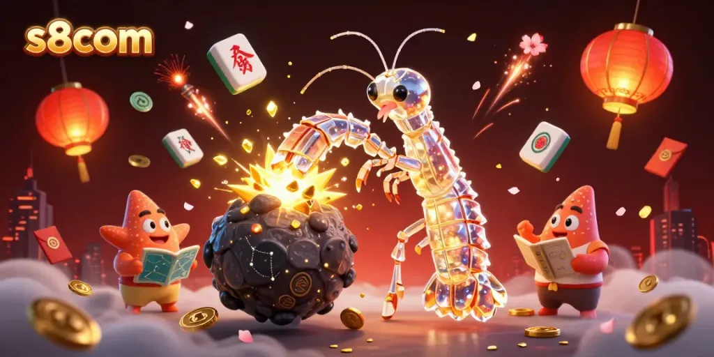 Engage with s8com: Unleashing golden jackpot gems in an electrifying cosmic casino scene.