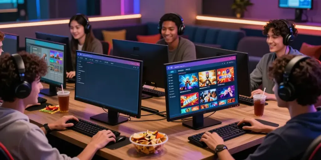 Exciting online gaming atmosphere featuring H19 trang chủ interface with diverse players enjoying their gaming experience.