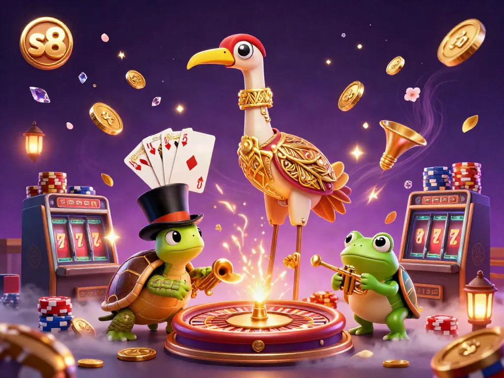Experience thrilling fun at S 8 with colorful casino games and lively characters.