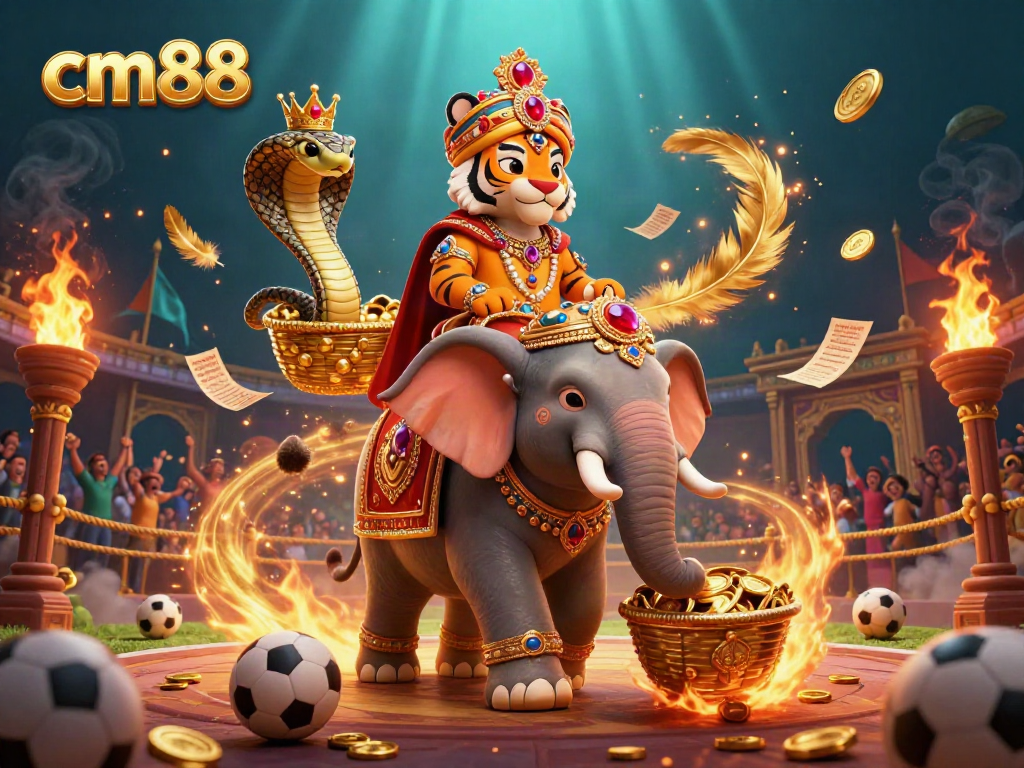 Experience thrilling sports betting action in a vibrant cm88 casino illustration with dynamic characters.