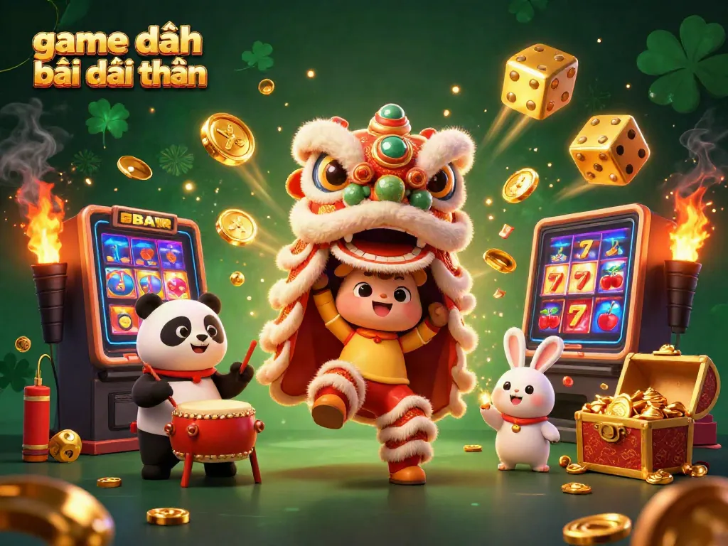 Experience the thrill of game đánh bài đổi thưởng with vibrant characters, jackpots, and dynamic casino elements.