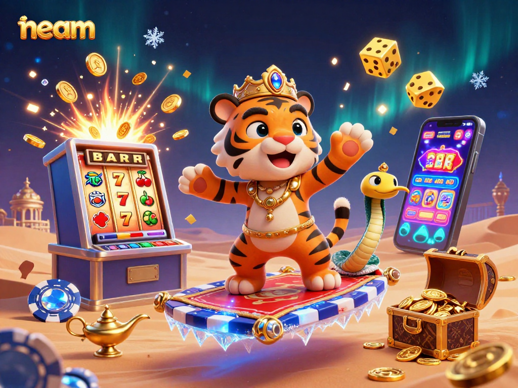 Spin to win at neam’s 3D casino packed with excitement and vibrant characters.