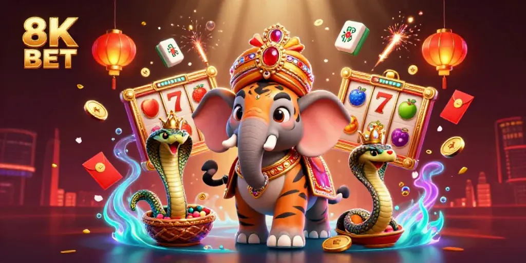 Engage in thrilling betting experiences with the dynamic 8K BET scene featuring vibrant casino elements.
