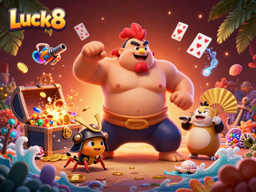 Engage with Luck8’s thrilling gaming adventure, featuring dynamic characters and explosive treasures.