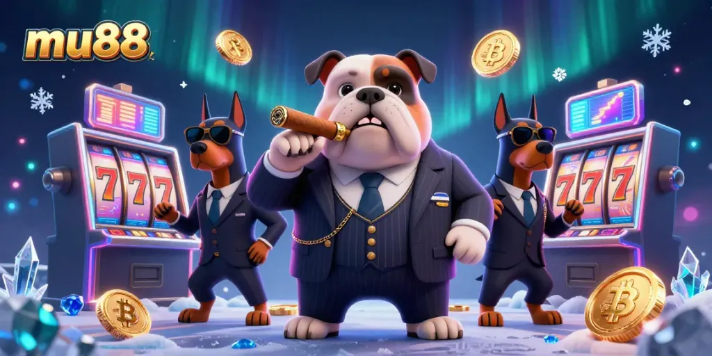 Experience thrilling gameplay at mu88 with cartoon mafia characters and vibrant casino elements.