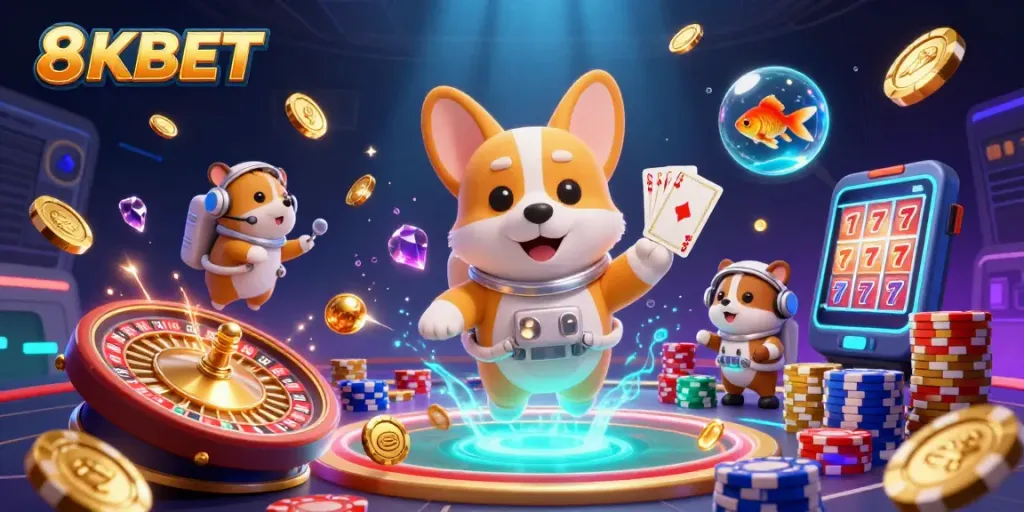 Experience exciting gameplay at 8KBET with vibrant casino characters and dynamic game elements.