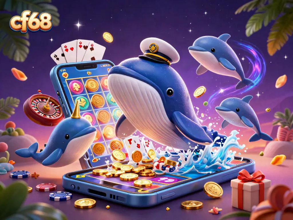 Engage with thrilling gaming adventures at cf68 featuring a vibrant 3D scene of gaming treasures.