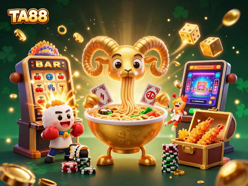 TA88 offers a lively casino atmosphere with vibrant characters and magical jackpot scenes.