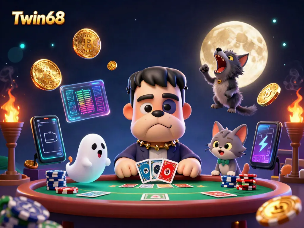 Experience Twin68's thrilling casino atmosphere with characters and dynamic gaming elements.