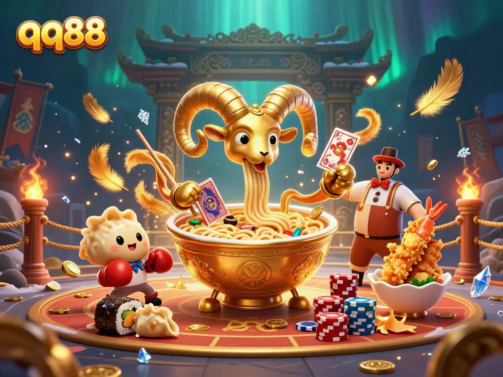Engage with exhilarating qq88 gameplay inside a vibrant 3D casino scene.