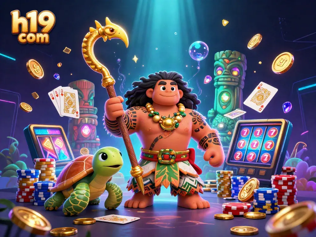 Experience thrilling wins with h19 com in a vibrant casino scene filled with immersive characters and game elements.