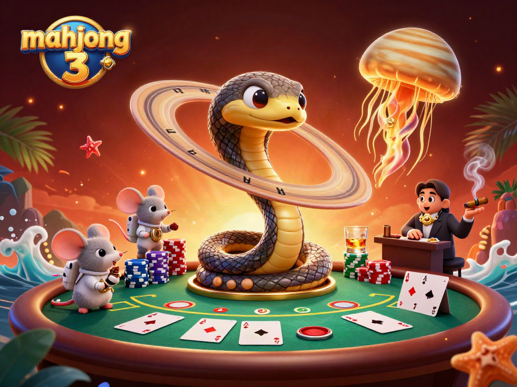 Highlight strategies for mahjong 3 as players engage in cosmic-themed gambling.