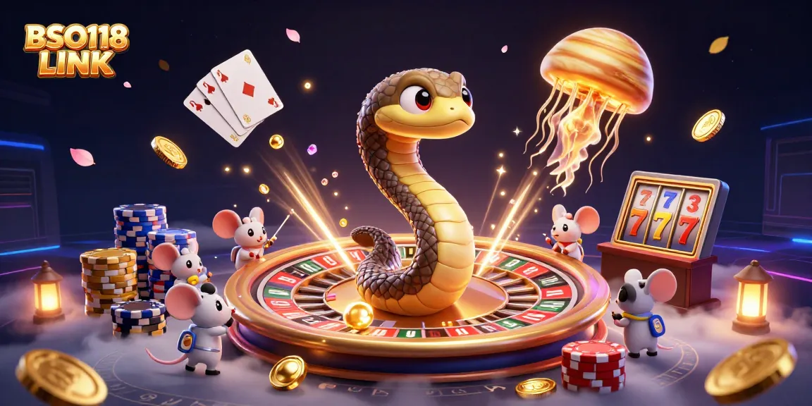 Place your bets with BSO118 LINK: A vibrant 3D cosmic casino scene featuring roulette and playful elements.
