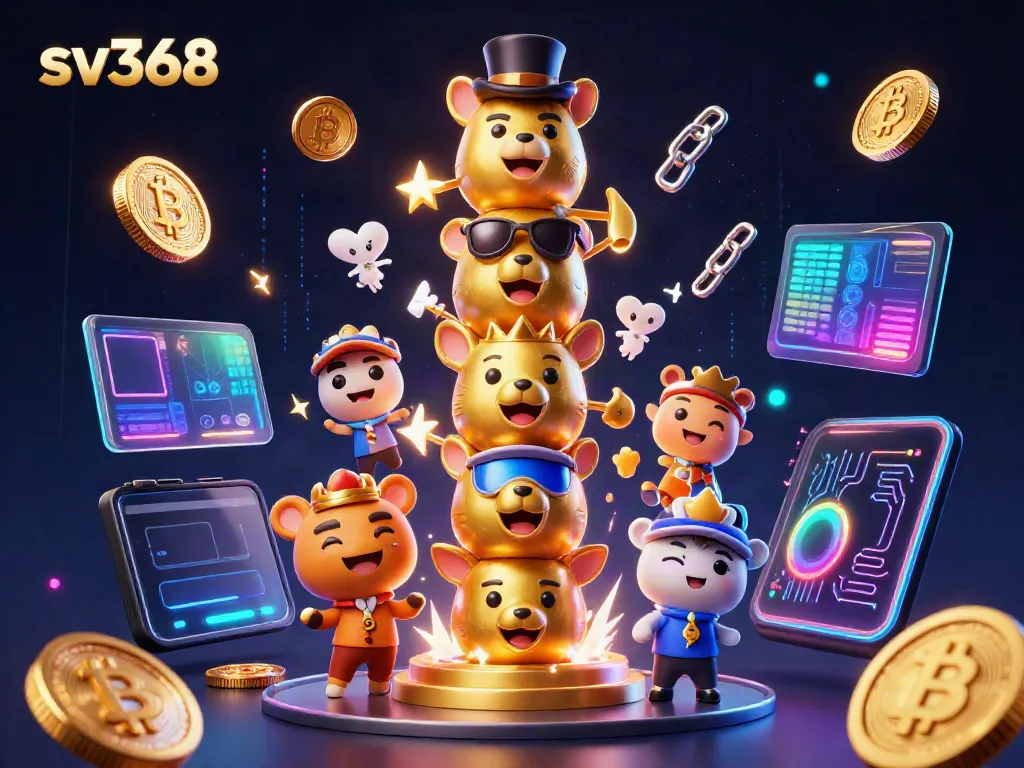 Engage in thrilling betting with sv368's vibrant 3D digital casino illustration.