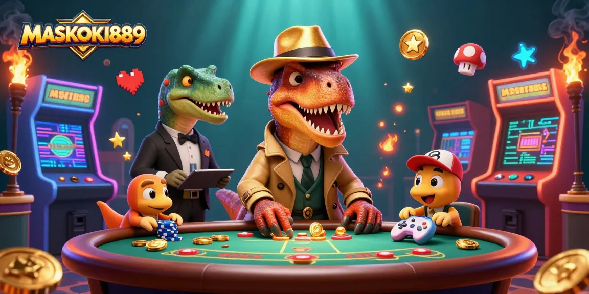 Join the action with MASKOKI889 as the velociraptor card counter plots at a blackjack table.