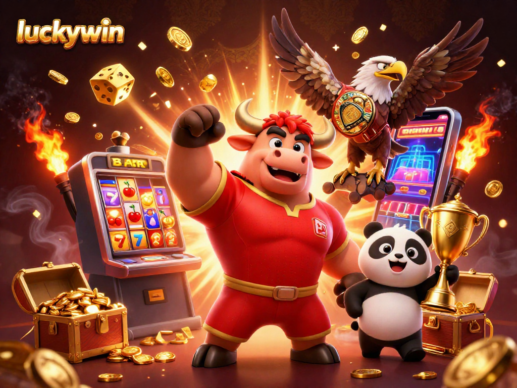 Join luckywin for thrilling casino action with vibrant, dynamic elements and characters.