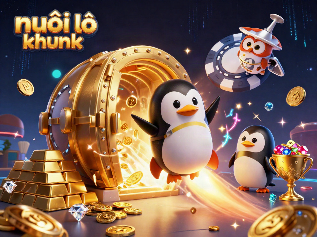 Experience the thrill of nuôi lô khung with vibrant casino elements and engaging characters in a captivating illustration.