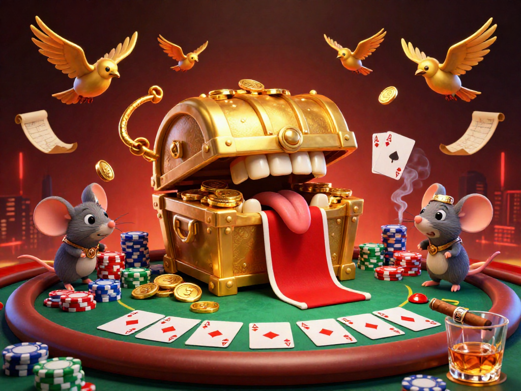 Engage with KING88's thrilling poker scene, showcasing dynamic characters and vibrant casino elements.