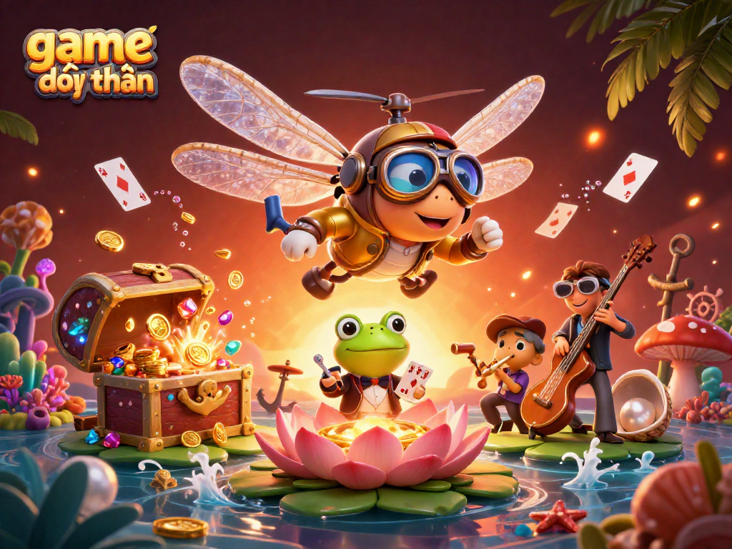 Engage in the excitement of game đổi thưởng with vibrant characters and animated casino scenes illustrating the fun!