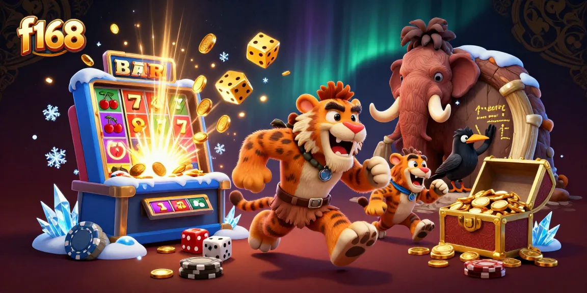 Experience the thrill at f168's iconic casino with 3D characters and vibrant jackpot action.
