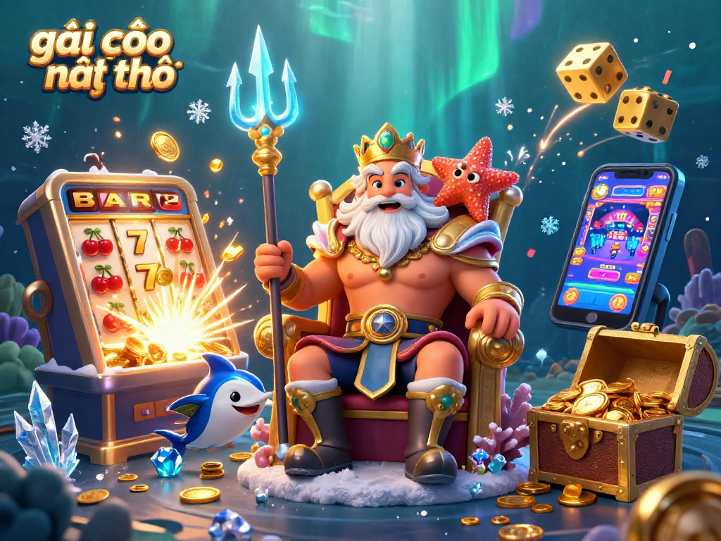 Experience stunning winnings with gái gọi cần thơ as underwater gaming elements surround sea king Neptune and friends.