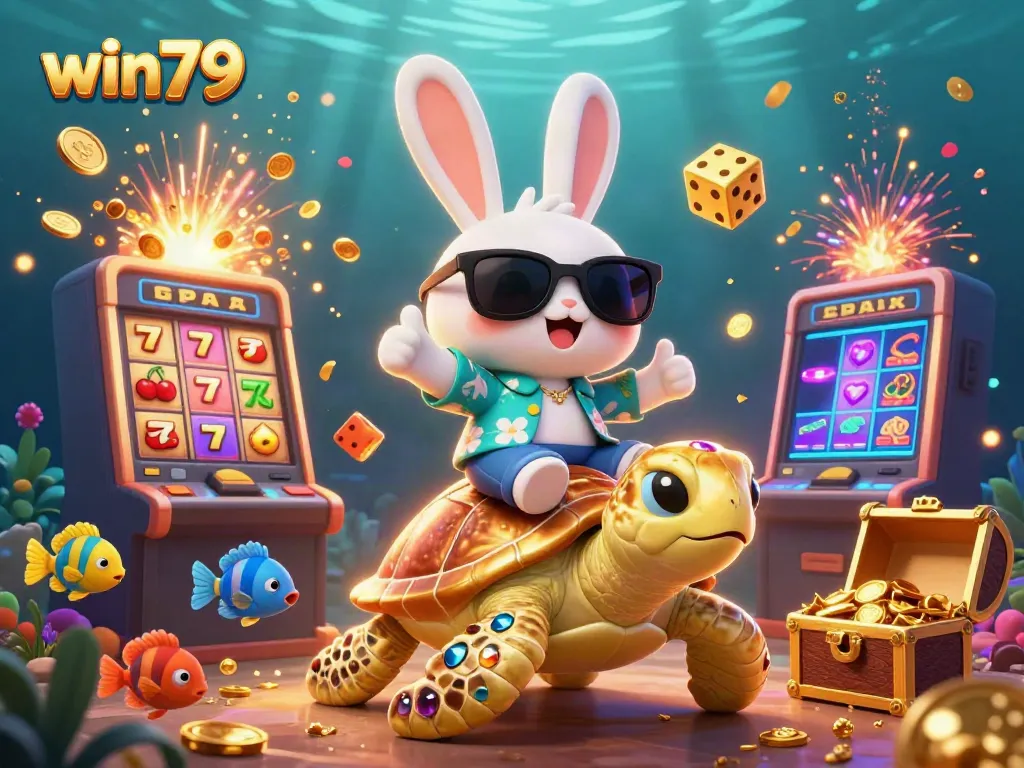 Experience fun and excitement at win79 with vibrant characters and jackpot action in a dynamic scene.